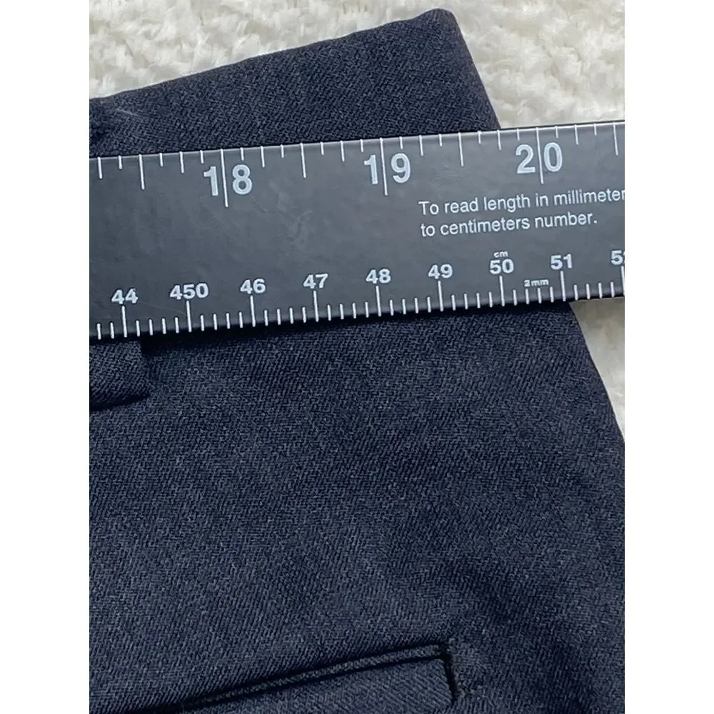 Ballin Mens‎ Pants 40x28 Dark Gray Cuffed Super 120s Wool Classic Trouser